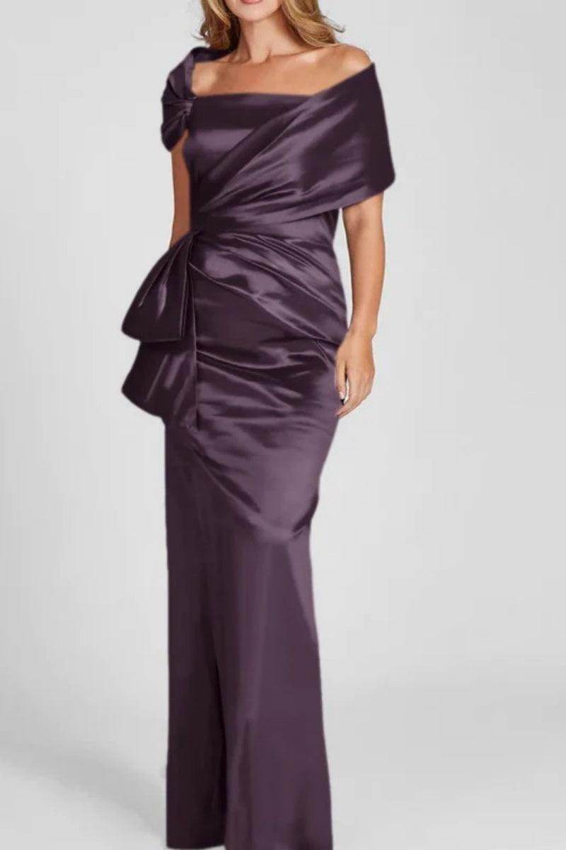 Off The Shoulder Floor Length Mother Of The Bride Dresses CM0336