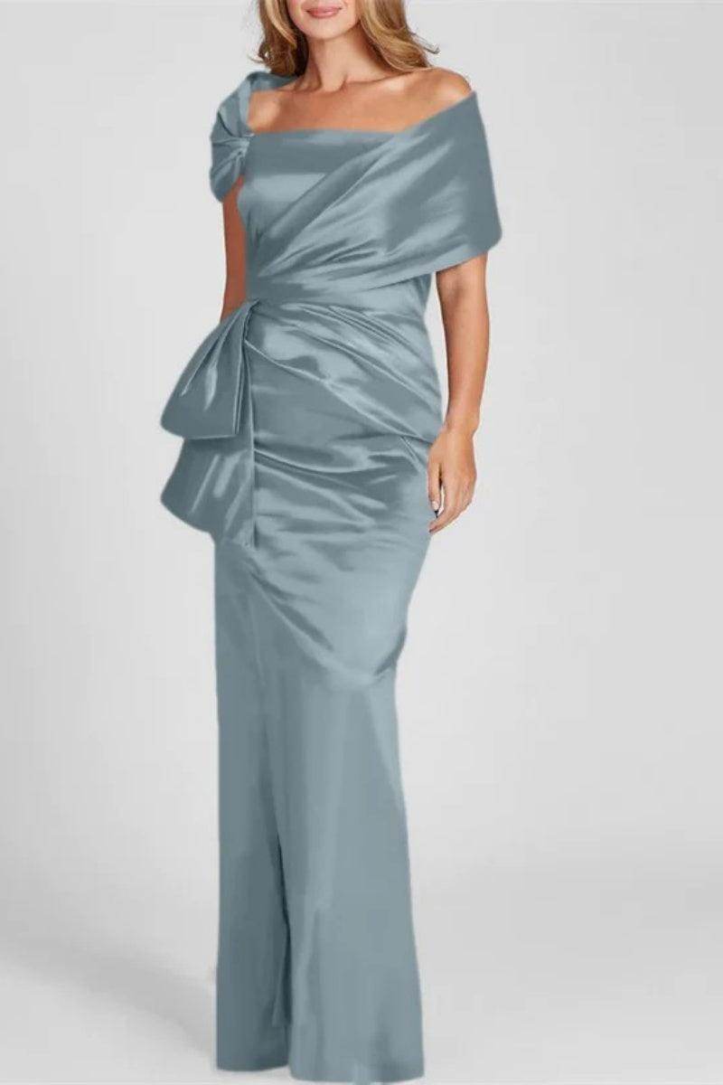 Off The Shoulder Floor Length Mother Of The Bride Dresses CM0336