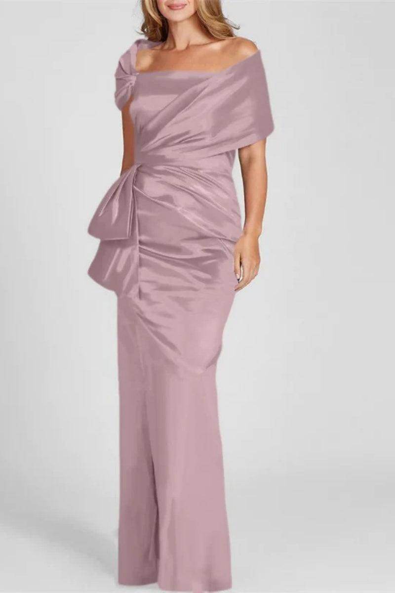 Off The Shoulder Floor Length Mother Of The Bride Dresses CM0336