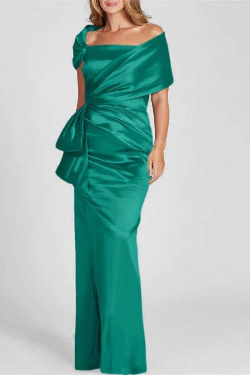 Off The Shoulder Floor Length Mother Of The Bride Dresses CM0336