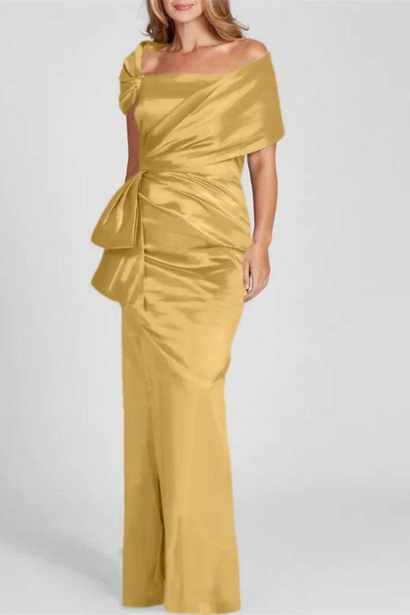 Off The Shoulder Floor Length Mother Of The Bride Dresses CM0336