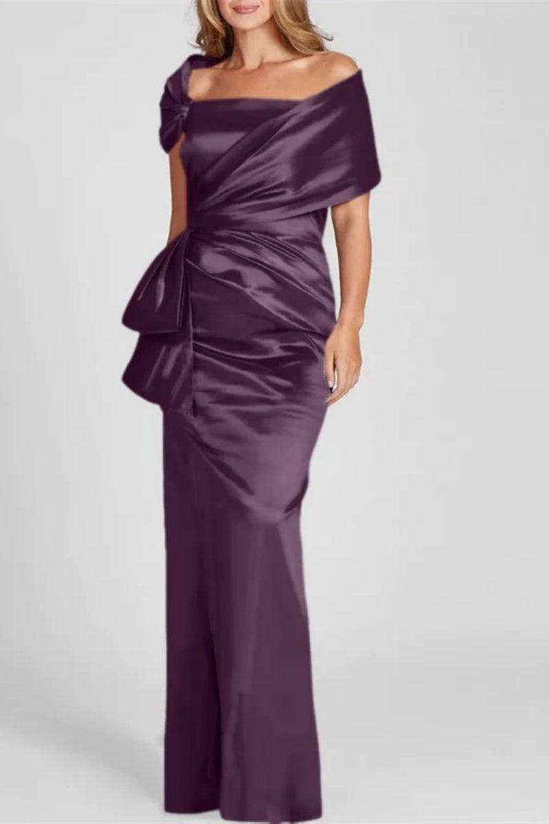 Off The Shoulder Floor Length Mother Of The Bride Dresses CM0336