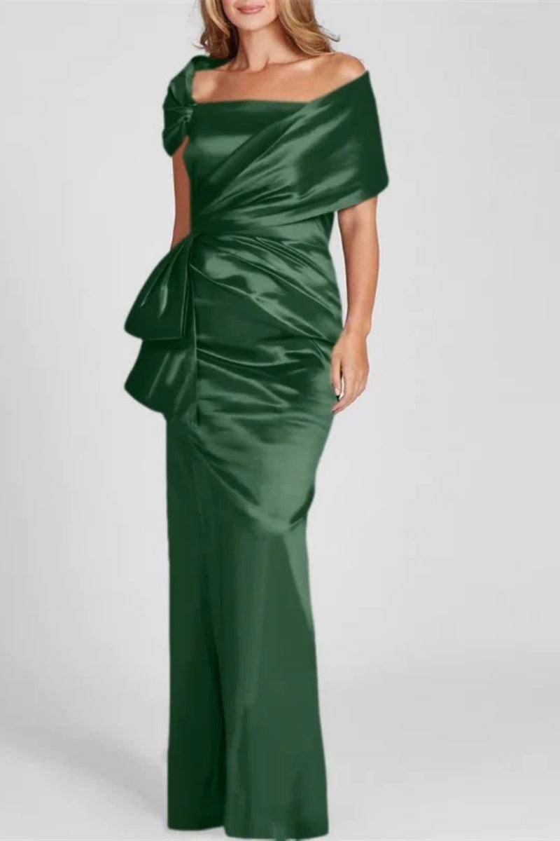 Off The Shoulder Floor Length Mother Of The Bride Dresses CM0336