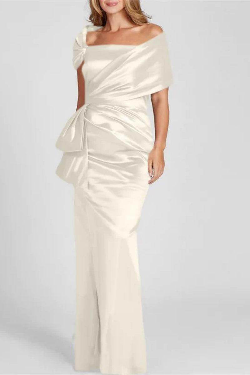 Off The Shoulder Floor Length Mother Of The Bride Dresses CM0336