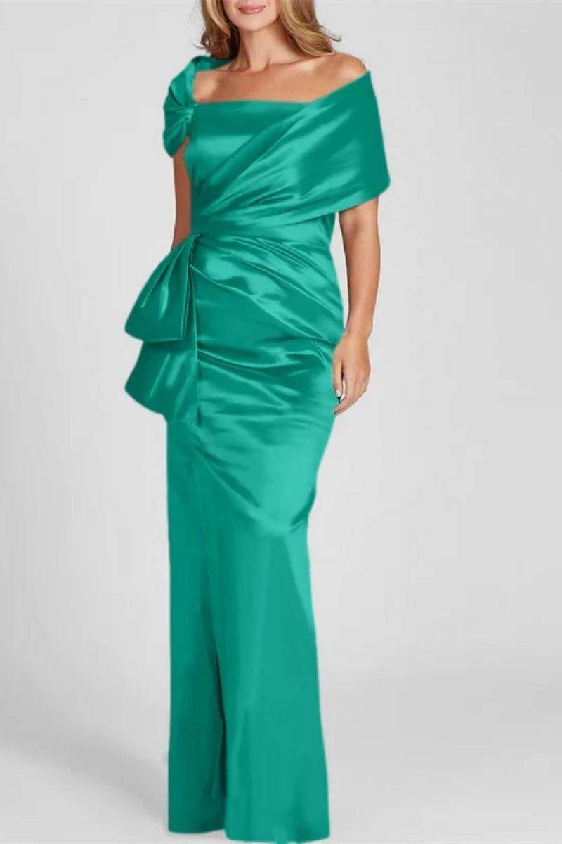 Off The Shoulder Floor Length Mother Of The Bride Dresses CM0336
