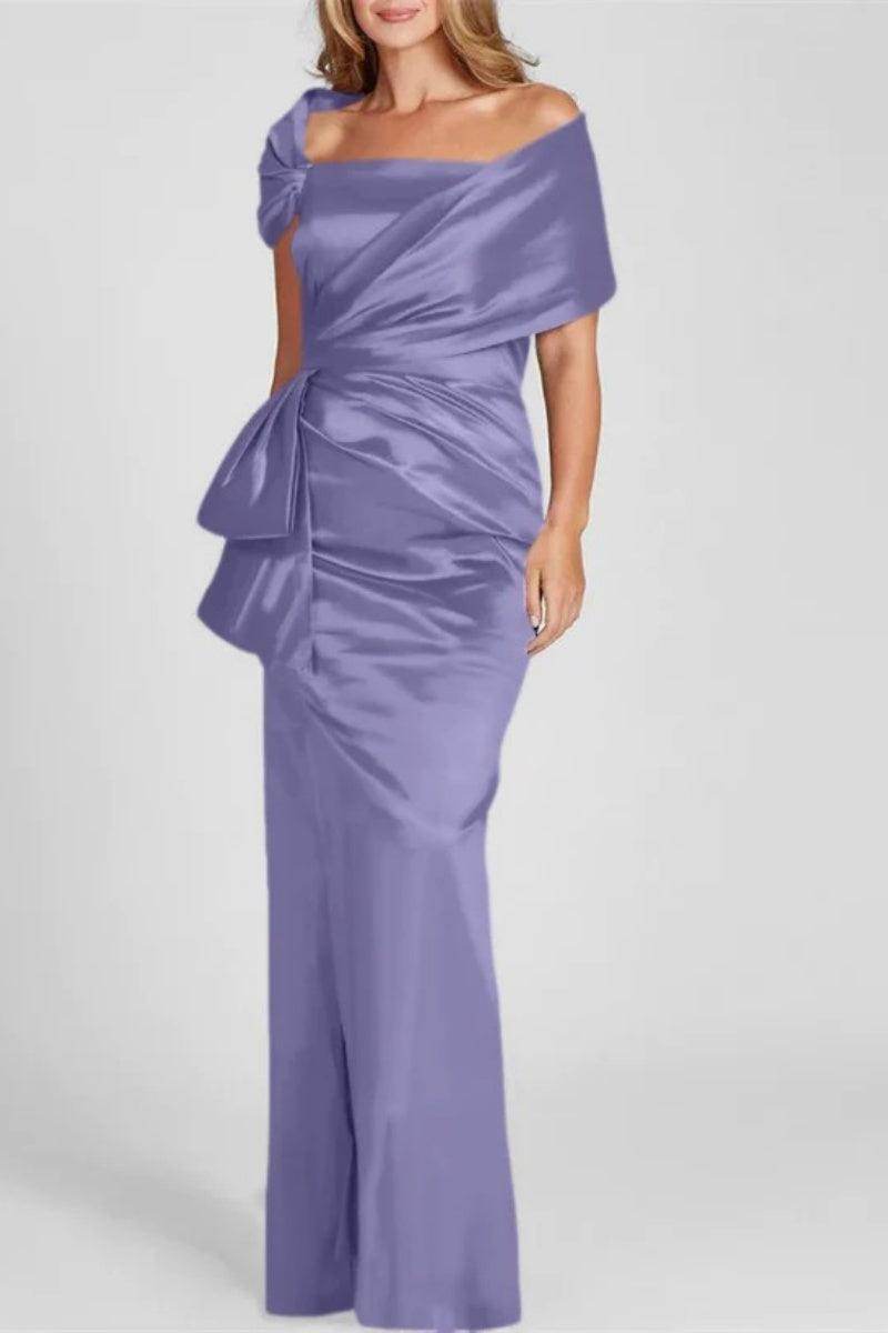 Off The Shoulder Floor Length Mother Of The Bride Dresses CM0336