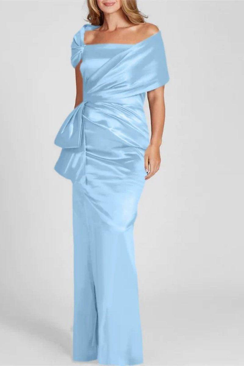 Off The Shoulder Floor Length Mother Of The Bride Dresses CM0336