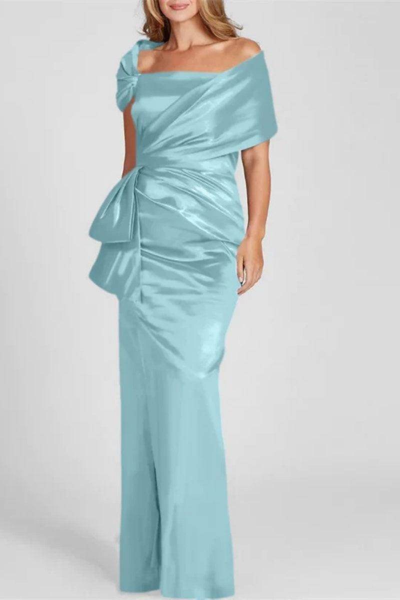 Off The Shoulder Floor Length Mother Of The Bride Dresses CM0336
