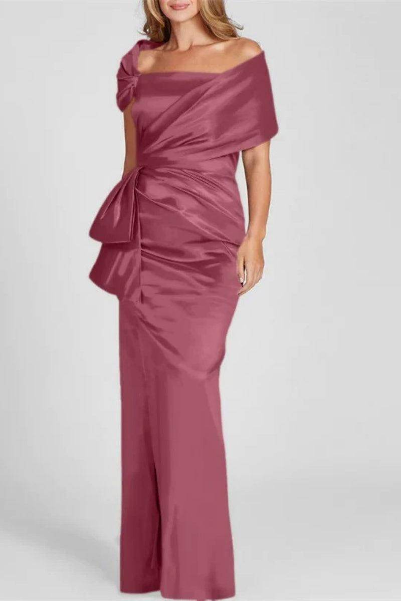Off The Shoulder Floor Length Mother Of The Bride Dresses CM0336