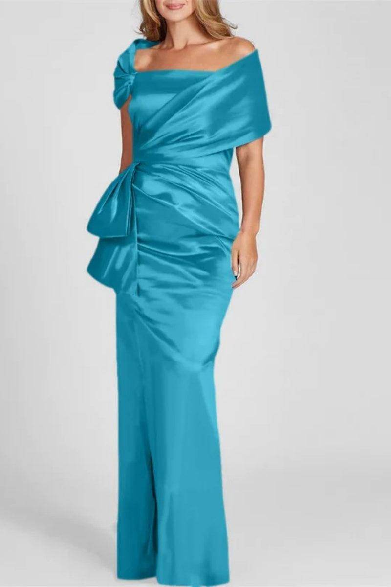 Off The Shoulder Floor Length Mother Of The Bride Dresses CM0336