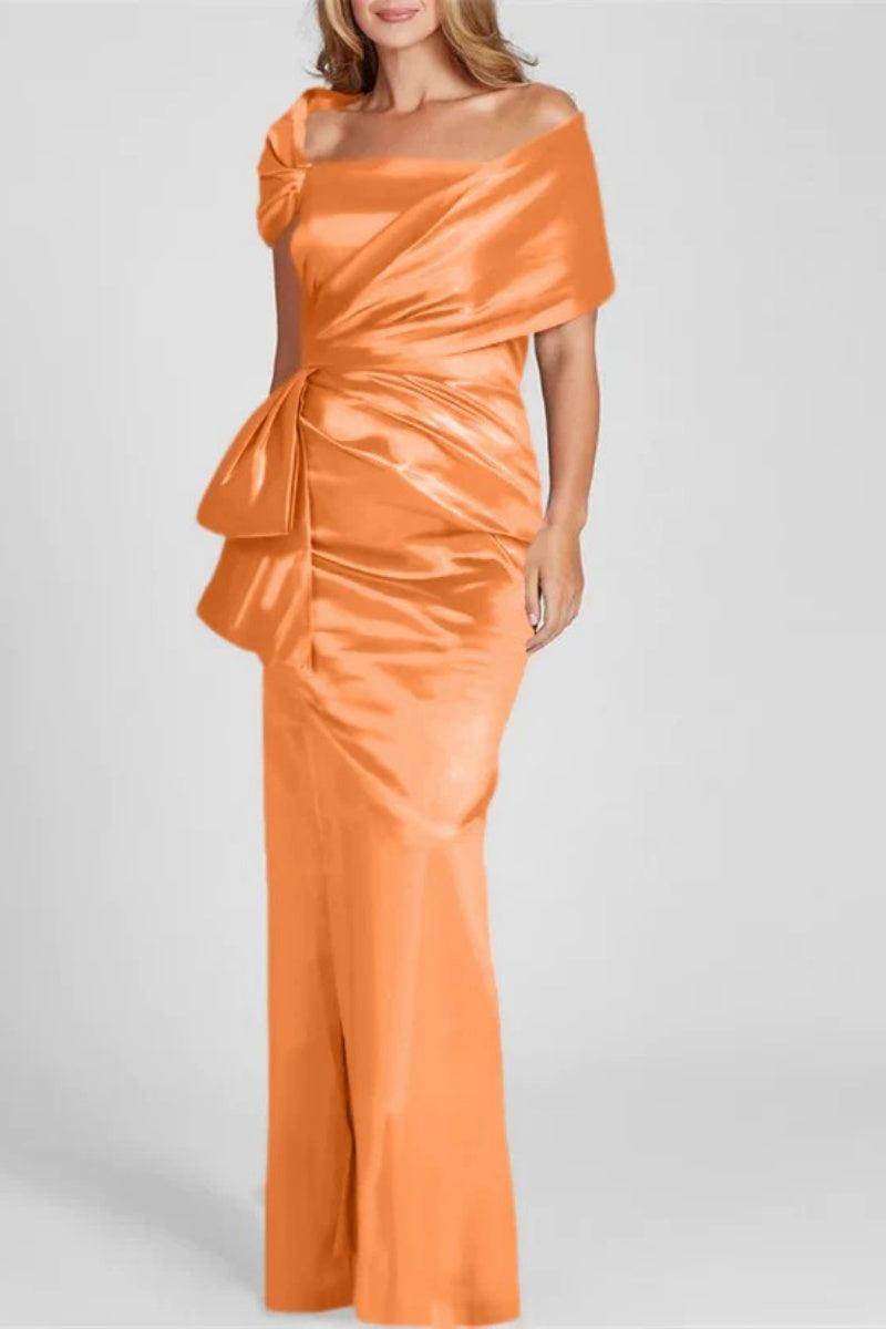 Off The Shoulder Floor Length Mother Of The Bride Dresses CM0336