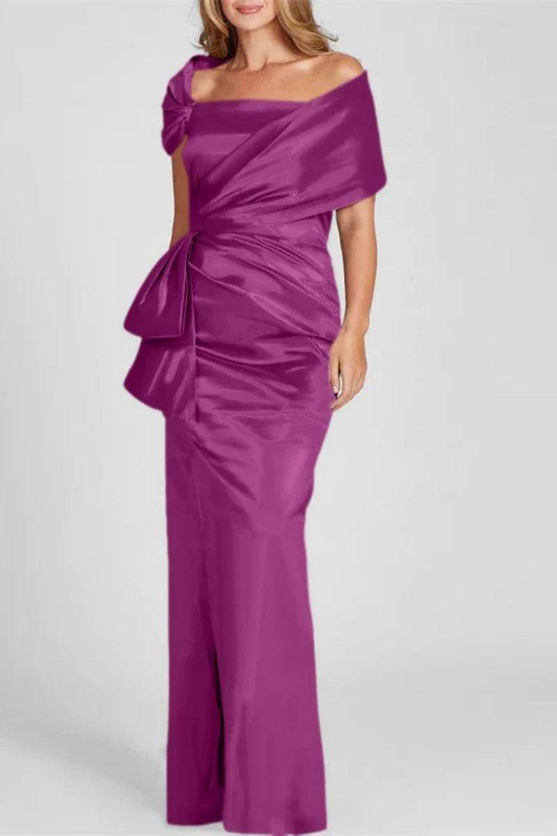 Off The Shoulder Floor Length Mother Of The Bride Dresses CM0336