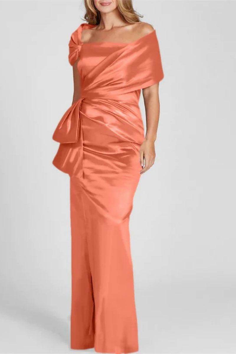 Off The Shoulder Floor Length Mother Of The Bride Dresses CM0336