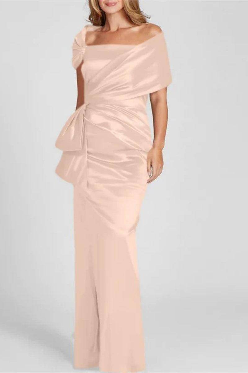 Off The Shoulder Floor Length Mother Of The Bride Dresses CM0336