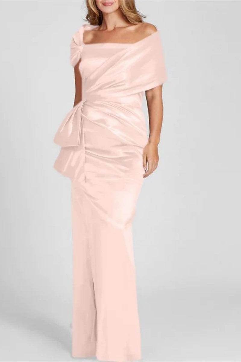 Off The Shoulder Floor Length Mother Of The Bride Dresses CM0336