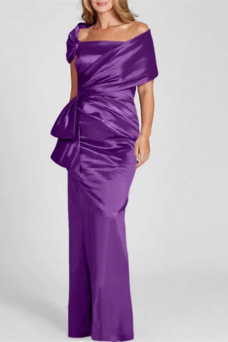 Off The Shoulder Floor Length Mother Of The Bride Dresses CM0336