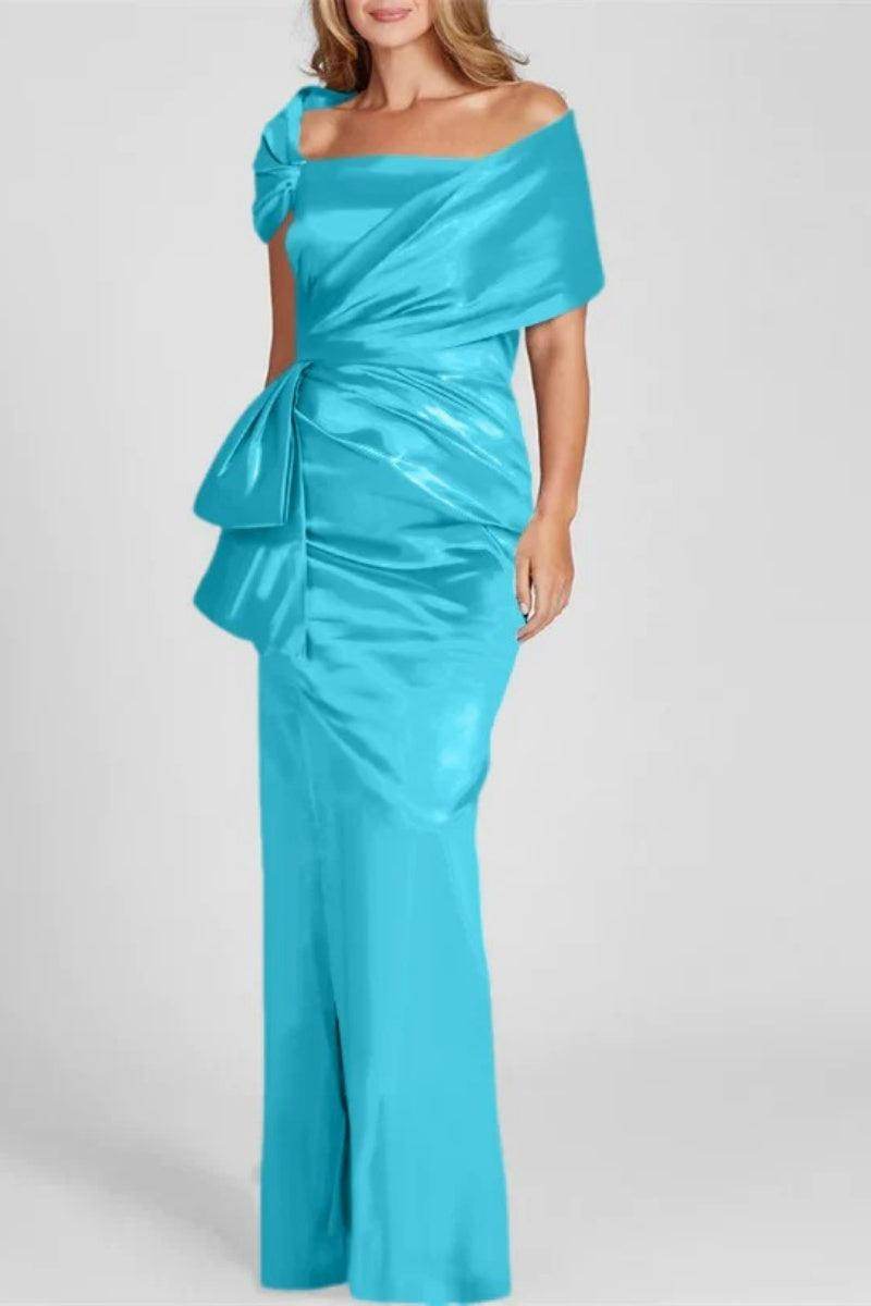 Off The Shoulder Floor Length Mother Of The Bride Dresses CM0336
