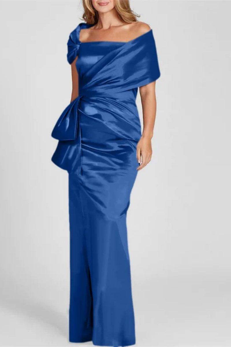 Off The Shoulder Floor Length Mother Of The Bride Dresses CM0336