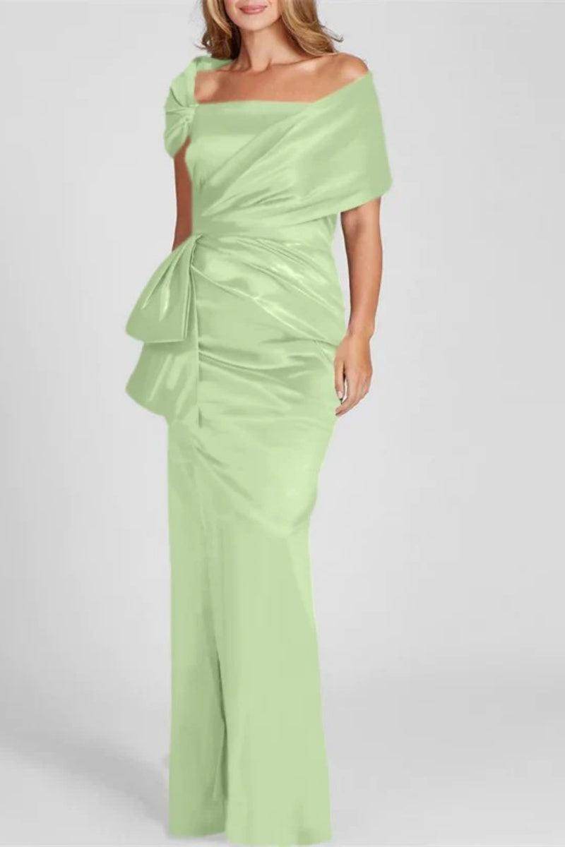 Off The Shoulder Floor Length Mother Of The Bride Dresses CM0336