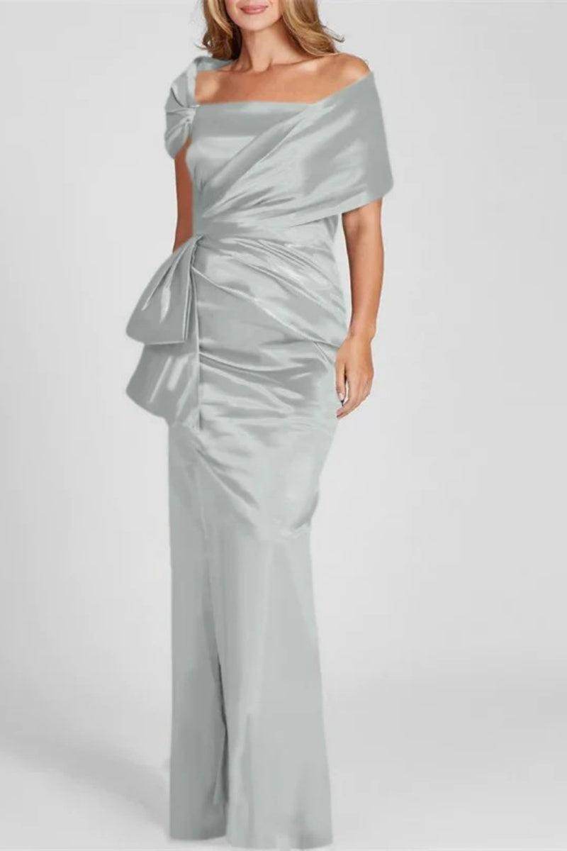 Off The Shoulder Floor Length Mother Of The Bride Dresses CM0336