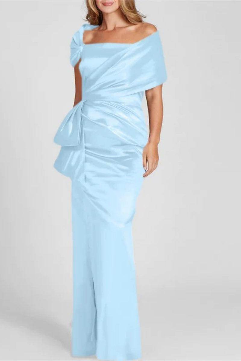 Off The Shoulder Floor Length Mother Of The Bride Dresses CM0336