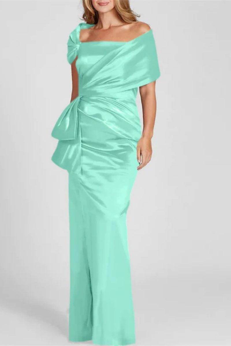 Off The Shoulder Floor Length Mother Of The Bride Dresses CM0336
