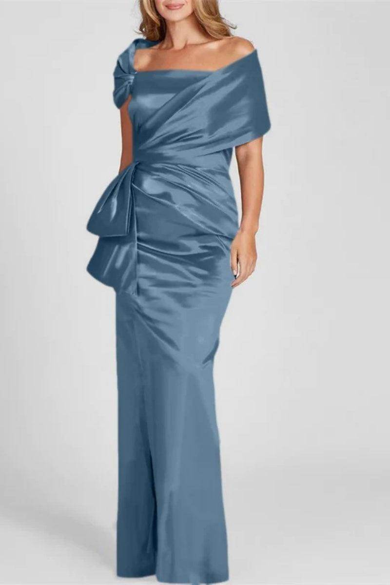 Off The Shoulder Floor Length Mother Of The Bride Dresses CM0336