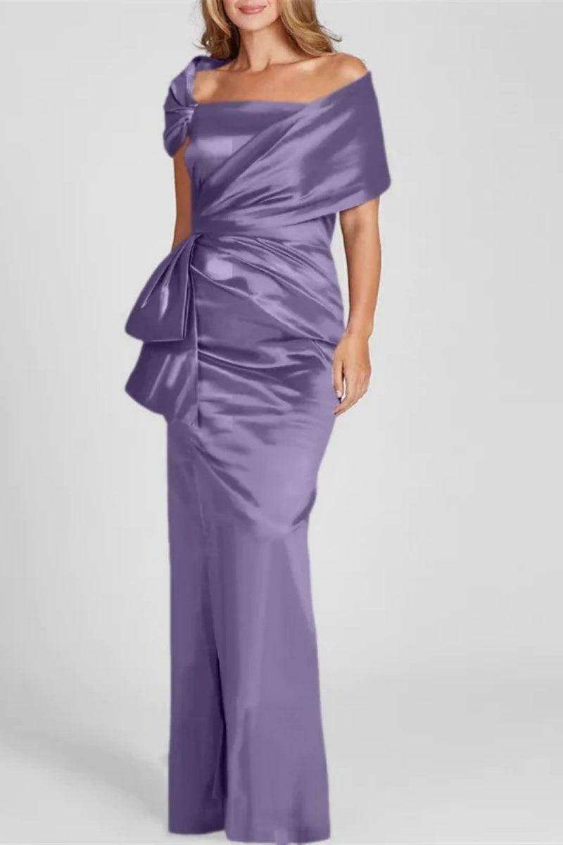 Off The Shoulder Floor Length Mother Of The Bride Dresses CM0336