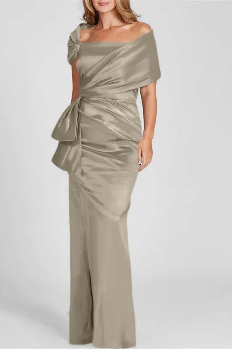 Off The Shoulder Floor Length Mother Of The Bride Dresses CM0336