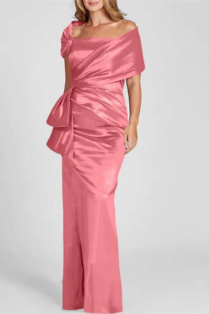 Off The Shoulder Floor Length Mother Of The Bride Dresses CM0336