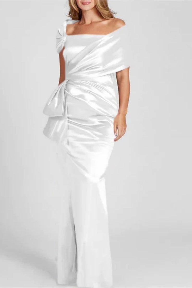 Off The Shoulder Floor Length Mother Of The Bride Dresses CM0336