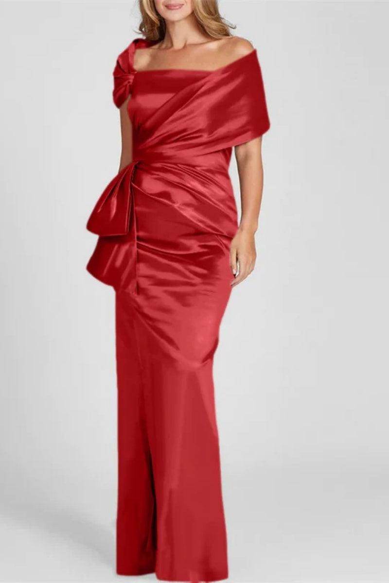 Off The Shoulder Floor Length Mother Of The Bride Dresses CM0336