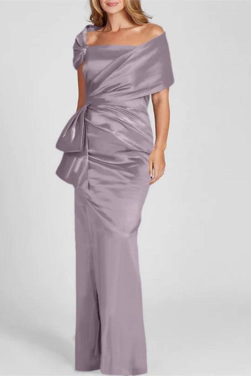 Off The Shoulder Floor Length Mother Of The Bride Dresses CM0336