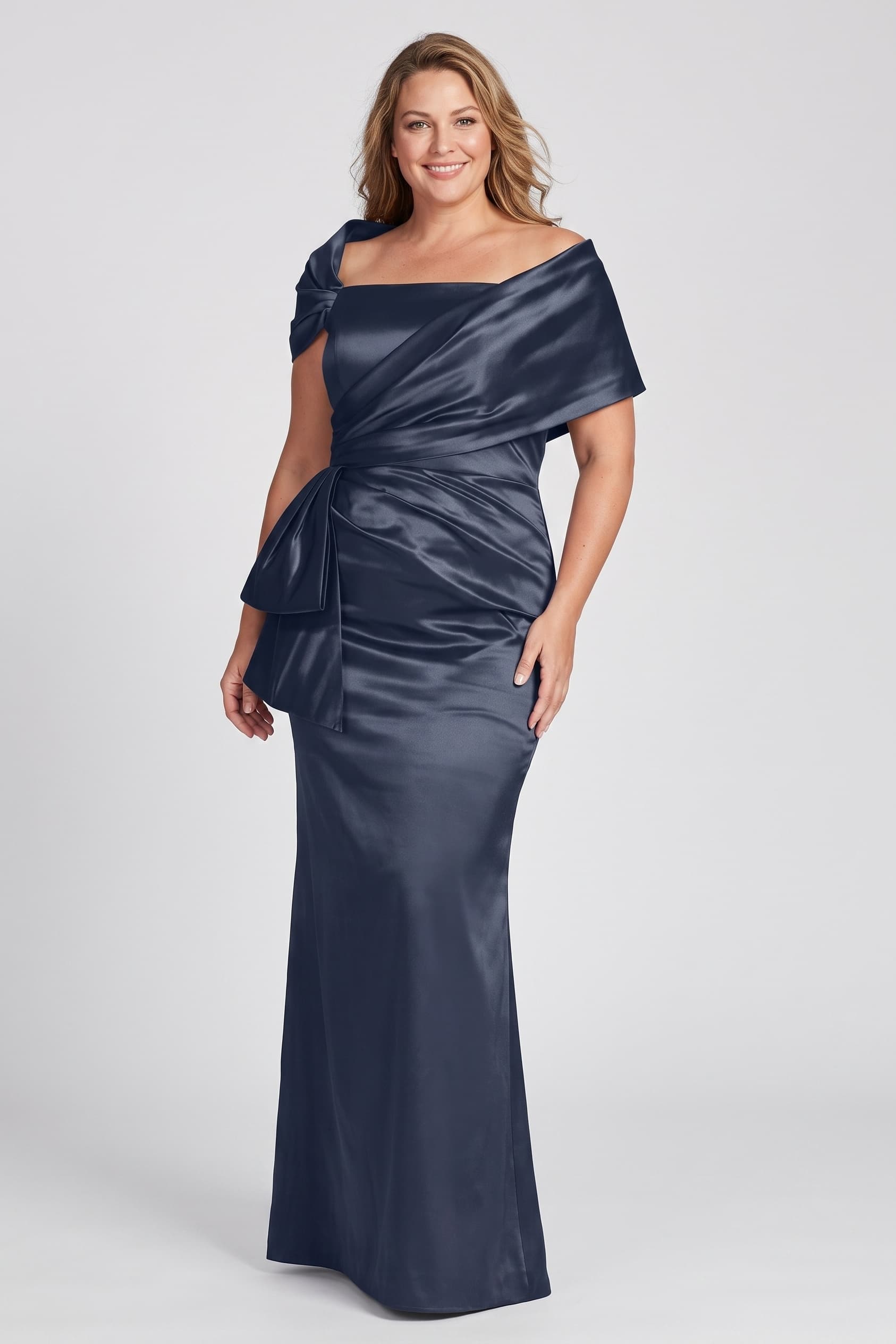 Off The Shoulder Floor Length Mother Of The Bride Dresses CM0336