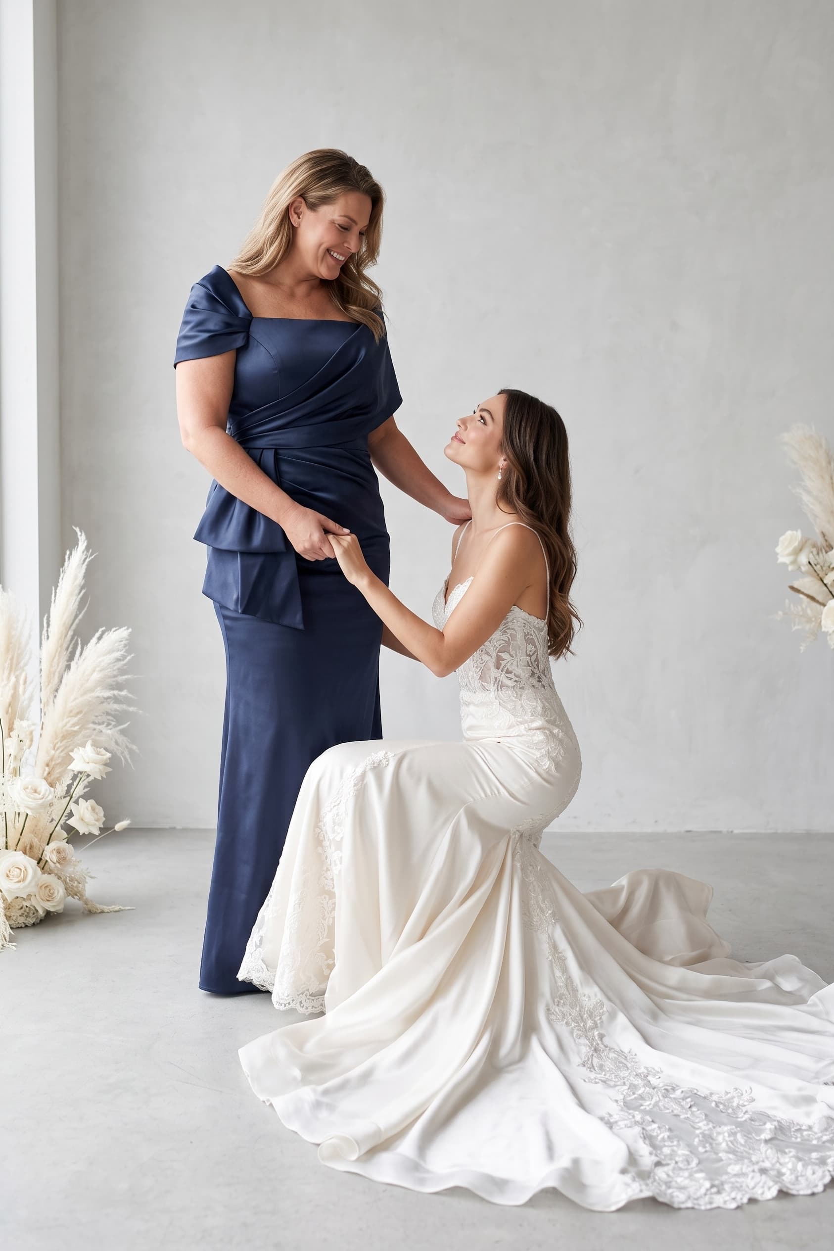 Off The Shoulder Floor Length Mother Of The Bride Dresses CM0336