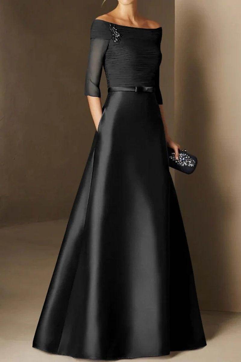 A Line Off The Shoulder Short Sleeves Applique Mother Dresses CM0339
