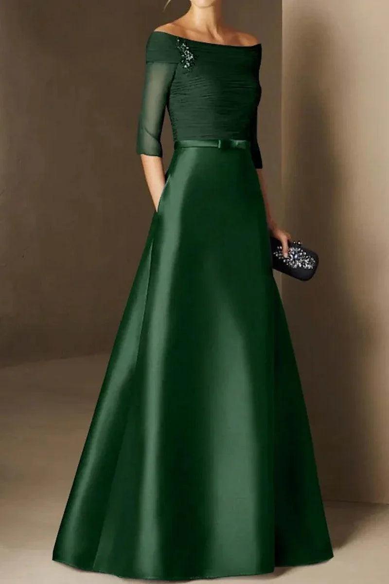 A Line Off The Shoulder Short Sleeves Applique Mother Dresses CM0339