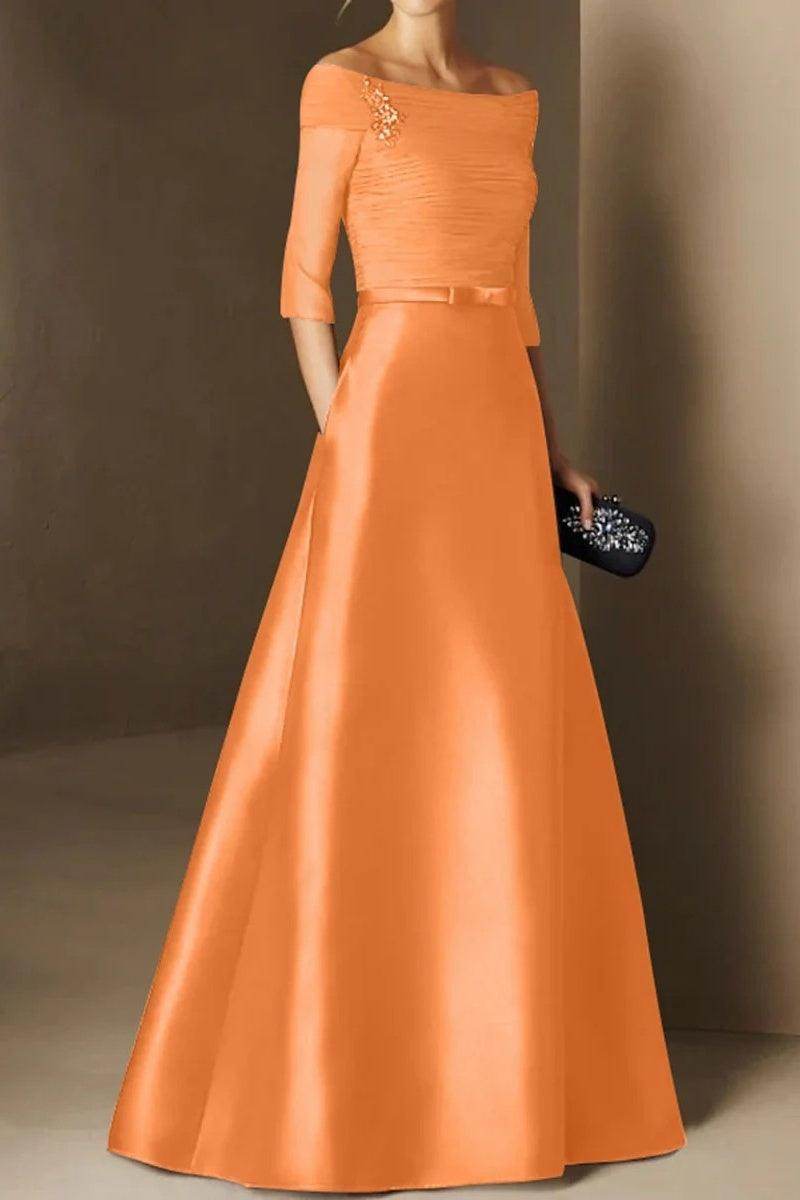 A Line Off The Shoulder Short Sleeves Applique Mother Dresses CM0339