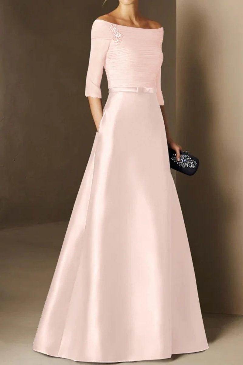 A Line Off The Shoulder Short Sleeves Applique Mother Dresses CM0339