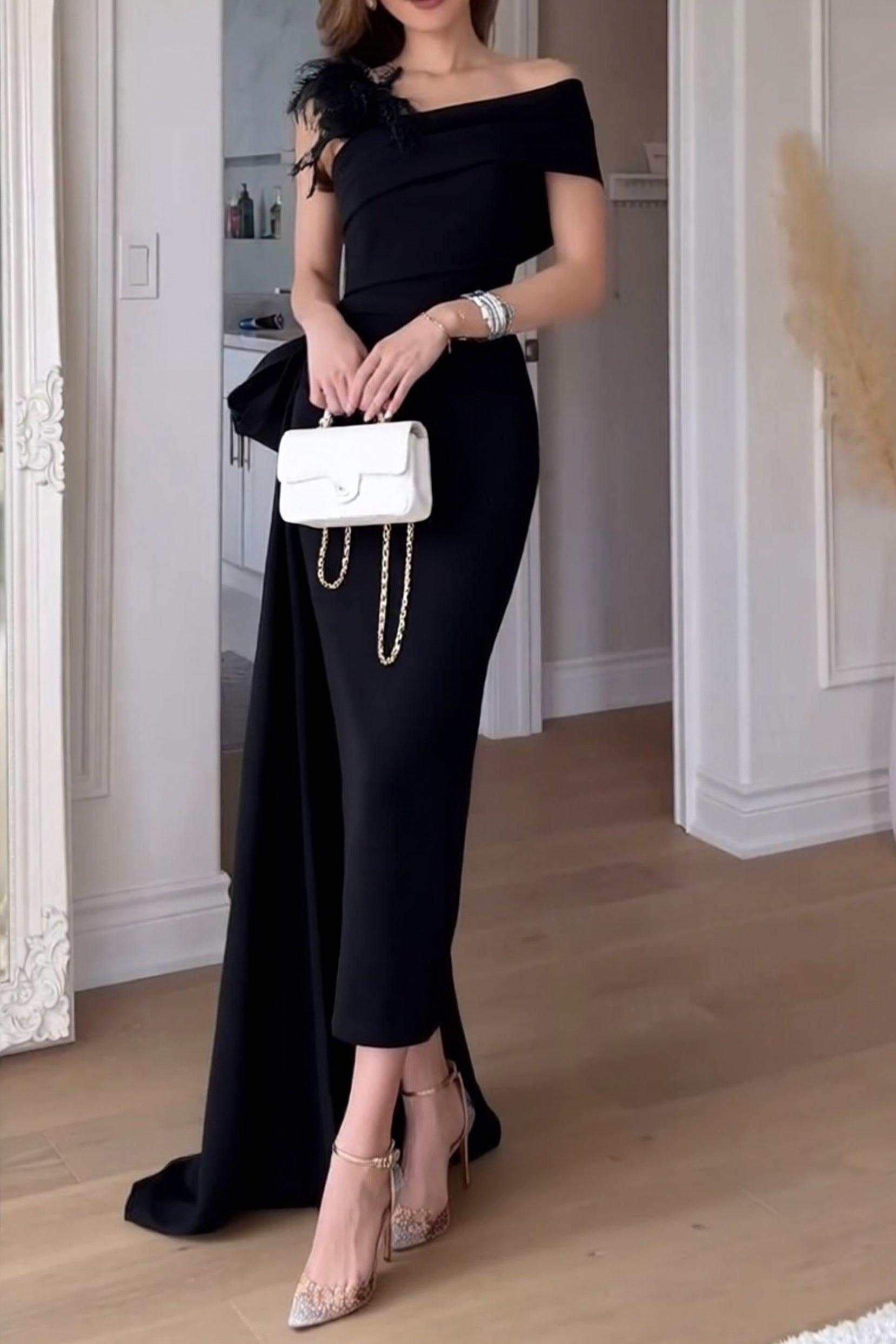 One Shoulder Evening Gown Mikado Mother Of The Bride Dresses CM0340
