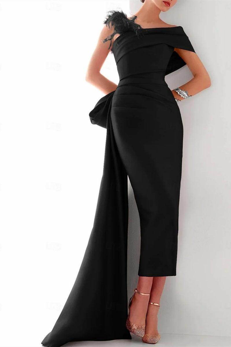 One Shoulder Evening Gown Mikado Mother Of The Bride Dresses CM0340