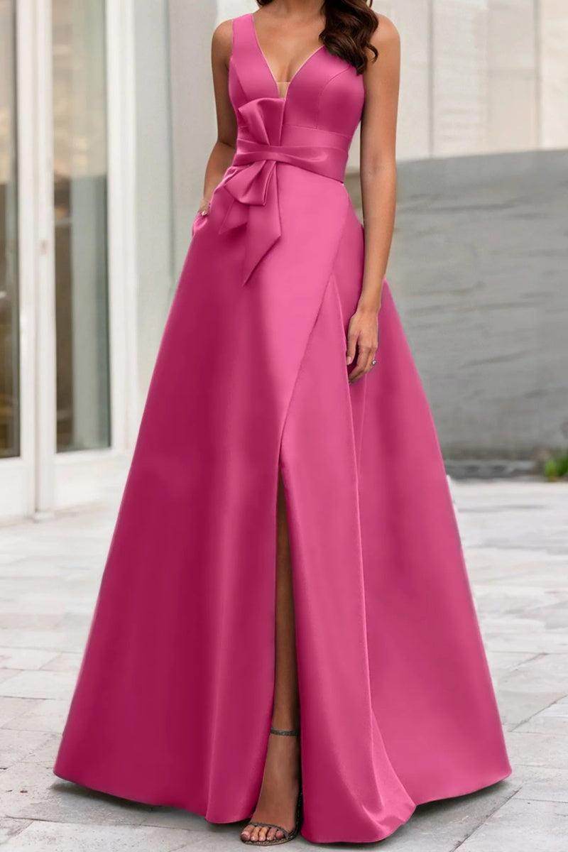 A Line V Neck Sleeveless Mother Of The Bride Dresses CM0341
