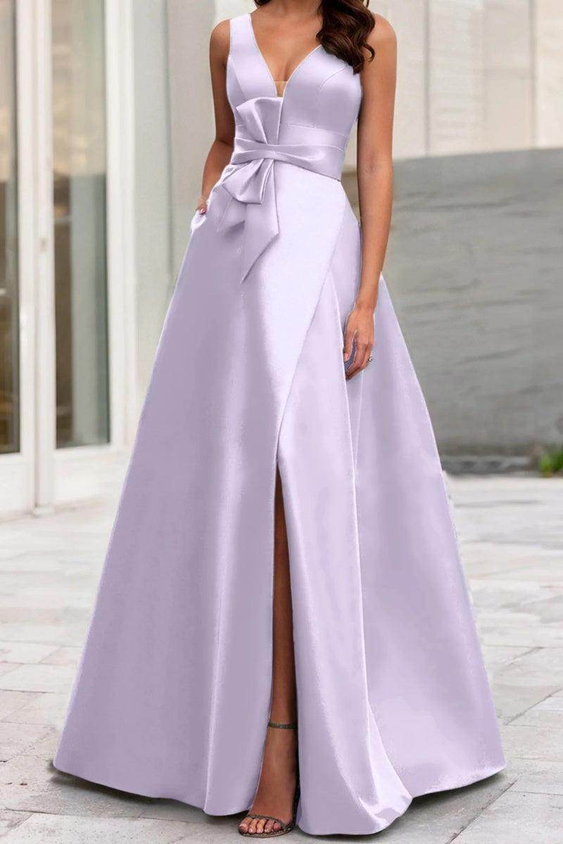 A Line V Neck Sleeveless Mother Of The Bride Dresses CM0341