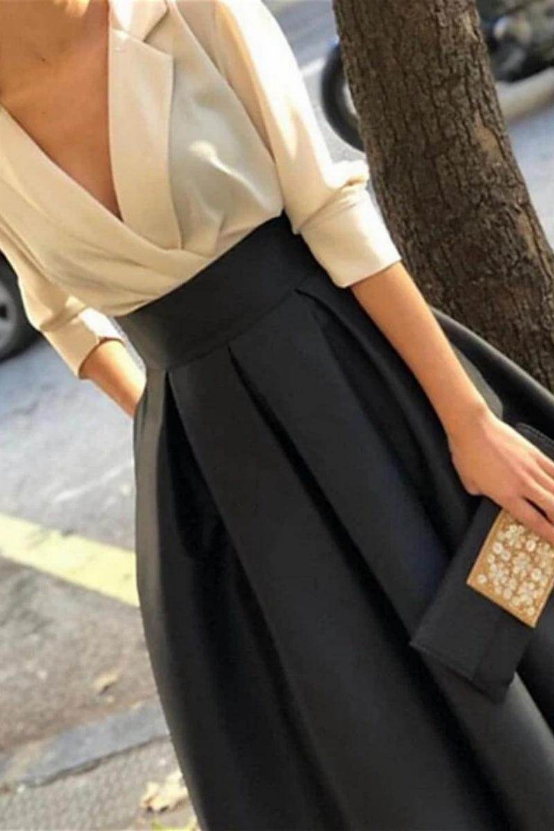 A Line Jewel Neck V-Neck Long Sleeves Mother Dresses CM0342