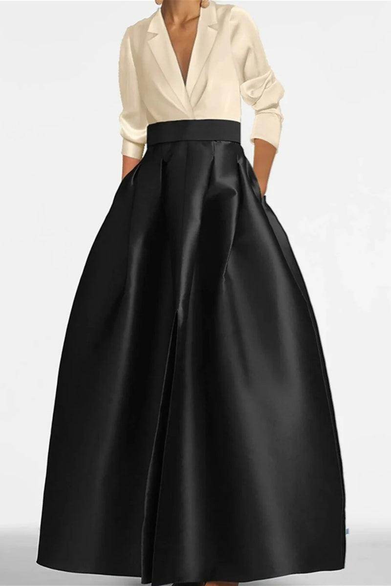 A Line Jewel Neck V-Neck Long Sleeves Mother Dresses CM0342