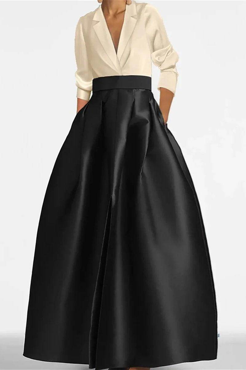 A Line Jewel Neck V-Neck Long Sleeves Mother Dresses CM0342