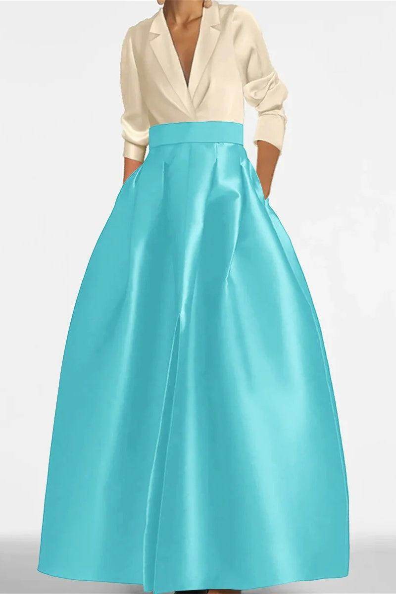 A Line Jewel Neck V-Neck Long Sleeves Mother Dresses CM0342