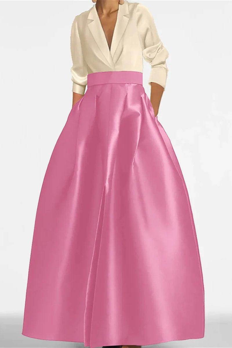 A Line Jewel Neck V-Neck Long Sleeves Mother Dresses CM0342