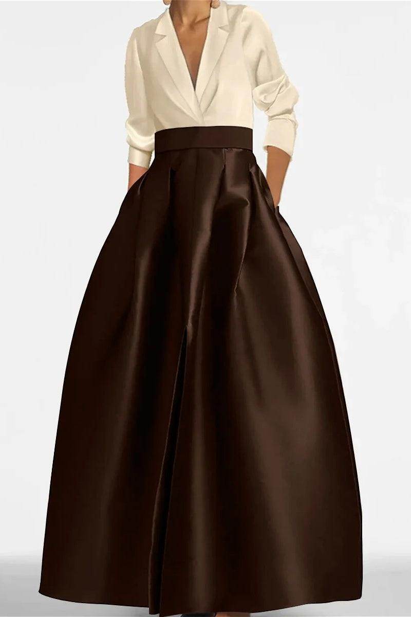 A Line Jewel Neck V-Neck Long Sleeves Mother Dresses CM0342