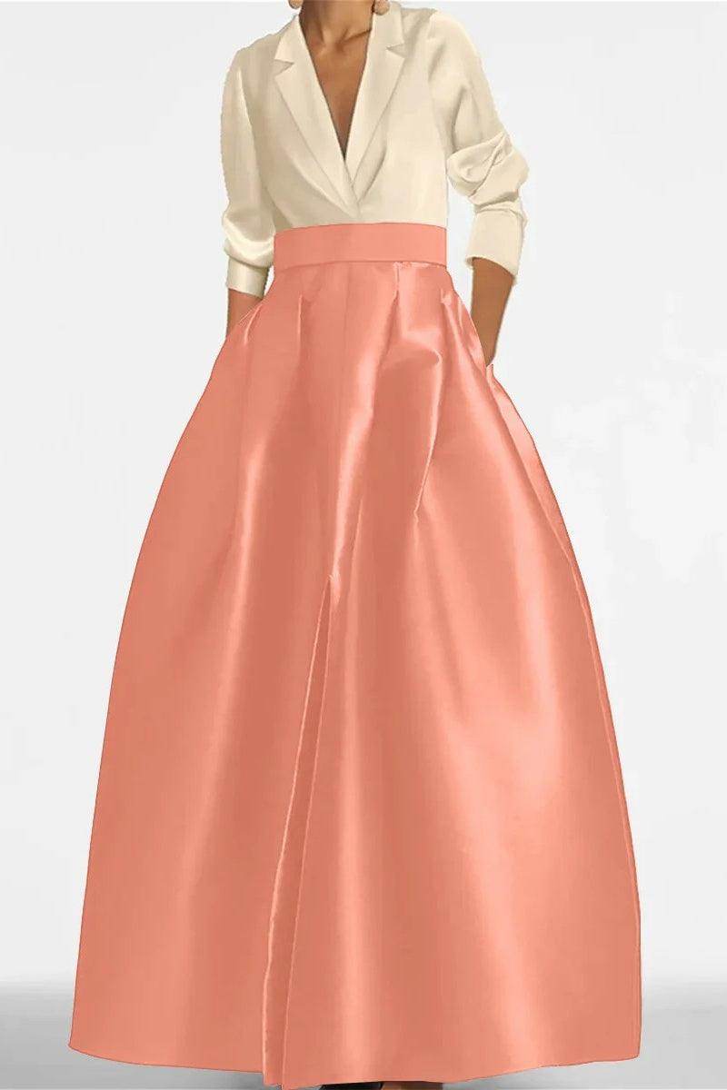 A Line Jewel Neck V-Neck Long Sleeves Mother Dresses CM0342